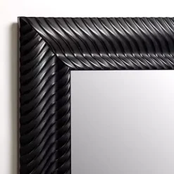 Clearance Kirklands Home Sloan Black Grooved Wall Mirror