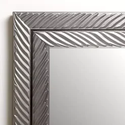 Best Kirklands Home Sloan Silver Grooved Wall Mirror