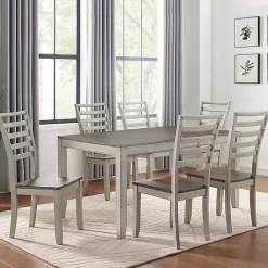 Best Kirklands Home Smoked Alabaster and Honey Wood Dining Table