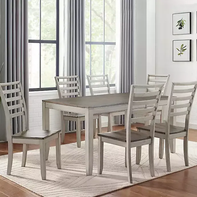 Best Kirklands Home Smoked Alabaster and Honey Wood Dining Table