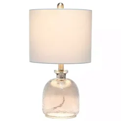 Outlet Kirklands Home Smokey Hammered Glass Shade Table Lamp Gray