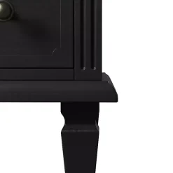 Best Kirklands Home Smooth 2-Drawer Wood Nightstand Black