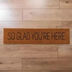 New Kirklands Home So Glad You're Here Coir Doormat