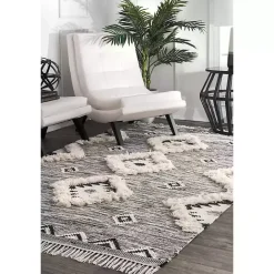 Outlet Kirklands Home Sofia Moroccan Fringe Area Rug, 8x10 Gray