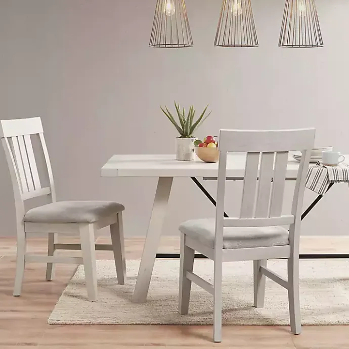 Clearance Kirklands Home Sofia High Back Dining Chairs, Set of 2 White