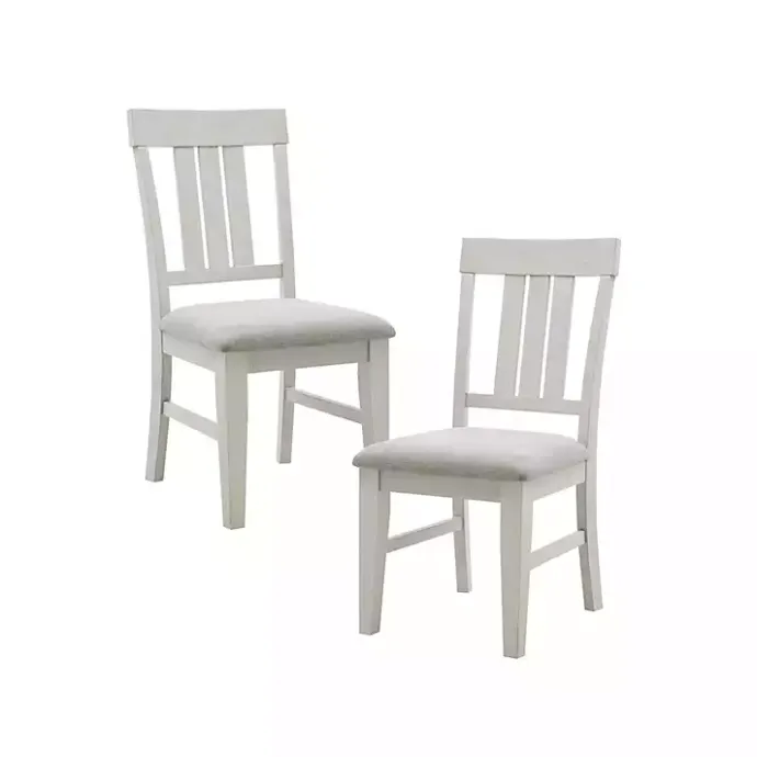 Clearance Kirklands Home Sofia High Back Dining Chairs, Set of 2 White