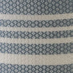 Hot Kirklands Home Soft Blue Simple Stripe Outdoor Pouf