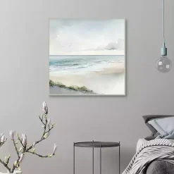 Kirklands Home Soft Coastal I Framed Canvas Art Print Blue