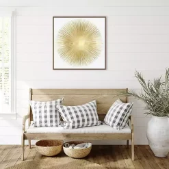 Outlet Kirklands Home Soft Gold Sunburst I Canvas Art Print