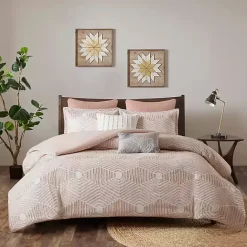 Best Kirklands Home Soft Pink Tufted King 3-pc. Comforter Set