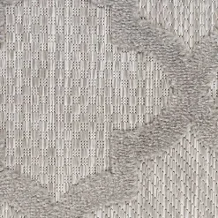 Discount Kirklands Home Soft Silver Trellis Outdoor Area Rug, 4x6