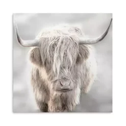 New Kirklands Home Soft Solo Highland Giclee Canvas Art Print Gray