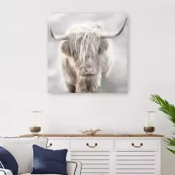 New Kirklands Home Soft Solo Highland Giclee Canvas Art Print Gray
