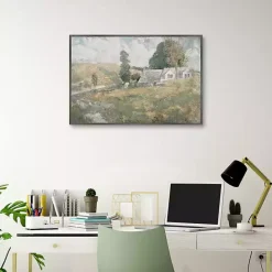 Hot Kirklands Home Soft Spring Landscape Framed Canvas Art Print Green