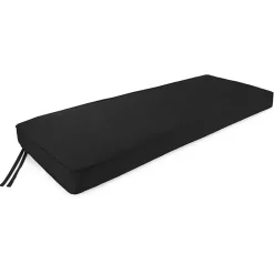 Kirklands Home Solid Outdoor Settee Cushion Black