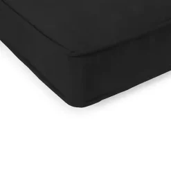 Kirklands Home Solid Outdoor Settee Cushion Black
