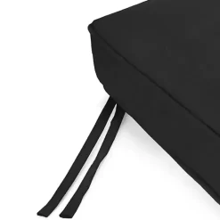 Kirklands Home Solid Outdoor Settee Cushion Black