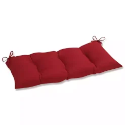 Online Kirklands Home Solid Tufted Outdoor Settee Cushion Red