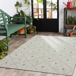 New Kirklands Home Solitaire Sun Shower Outdoor Area Rug, 7x9