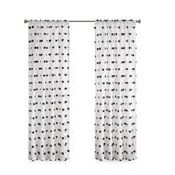 Kirklands Home Sophie Black Pom Pom Curtain Panel, 63 in.