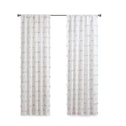 Outlet Kirklands Home Sophie Blush Pom Pom Curtain Panel, 84 in.