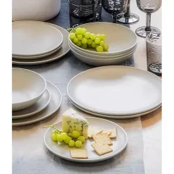 New Kirklands Home Speckled Beige Wheat Dinner Bowls, Set of 6 Ivory