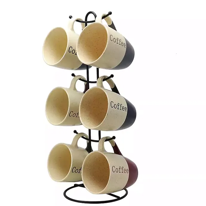 Online Kirklands Home Speckled 6-pc. Coffee Mugs with Stand