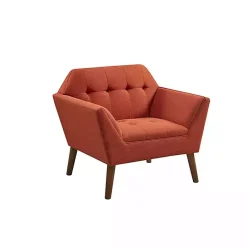 Kirklands Home Spice Button Tufted Accent Chair Red