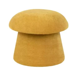 Online Kirklands Home Spice Chenille Mushroom Storage Ottoman Yellow