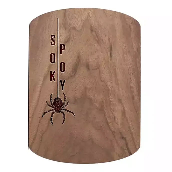 Online Kirklands Home Spooky Spider Walnut Halloween Cutting Board Brown