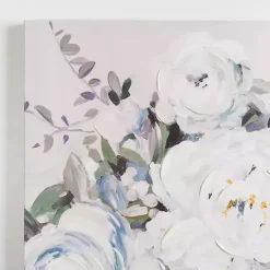 Discount Kirklands Home Spring Blue Floral Bouquet Canvas Art Print