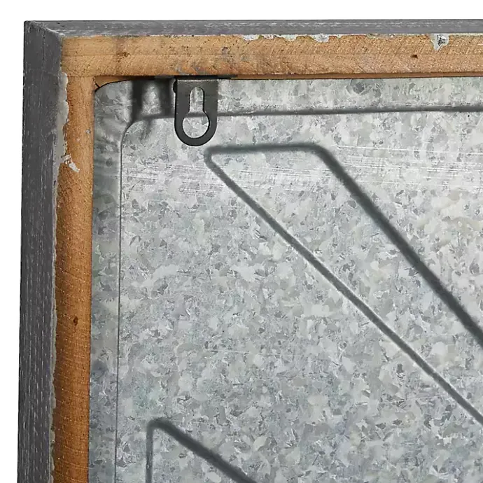 Outlet Kirklands Home Square Galvanized Metal Wall Clock