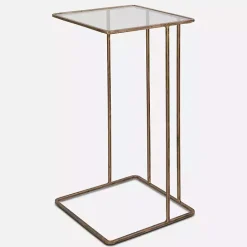 Outlet Kirklands Home Square Camus Accent Table Gold