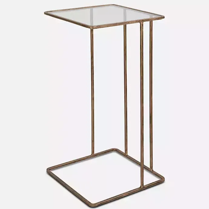 Outlet Kirklands Home Square Camus Accent Table Gold