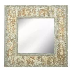 Discount Kirklands Home Square Gold Leaves Wall Mirror