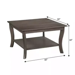 Discount Kirklands Home Square wash Curved Legs Coffee Table Gray