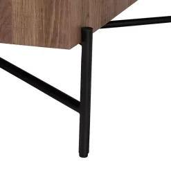 Hot Kirklands Home Square Light Wood X Base Coffee Table Brown