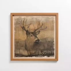 Discount Kirklands Home Stag Cabin Friend Framed Art Print Brown