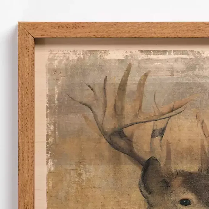 Discount Kirklands Home Stag Cabin Friend Framed Art Print Brown