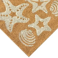 New Kirklands Home Starfish and Sand Dollars Coir Doormat
