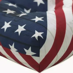 New Kirklands Home Stars & Stripes Tufted Outdoor Bench Cushion