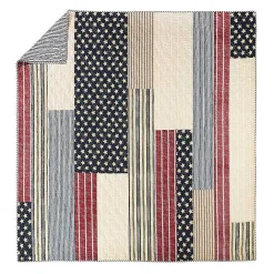 Sale Kirklands Home Stars and Striped Patch 3-pc. Full/Queen Quilt Set