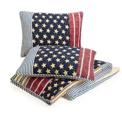Outlet Kirklands Home Stars and Striped Patch 3-pc. King Quilt Set