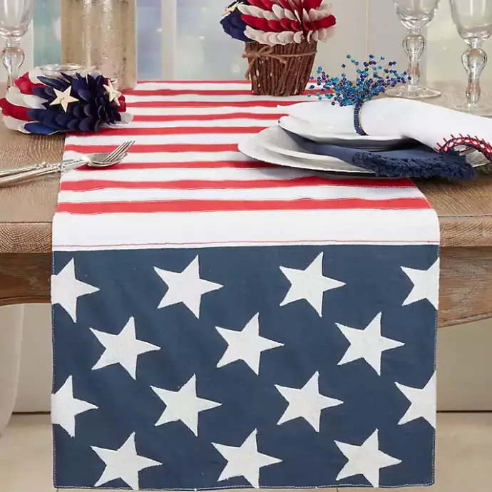 Best Kirklands Home Stars and Stripes Patriotic Table Runner