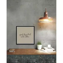 Clearance Kirklands Home Start with Coffee Framed Wall Plaque
