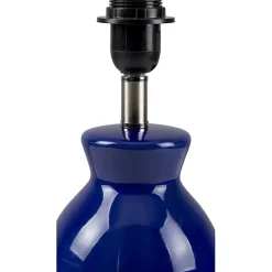 Discount Kirklands Home Stella Mini Table Lamp with Woven Shade Blue
