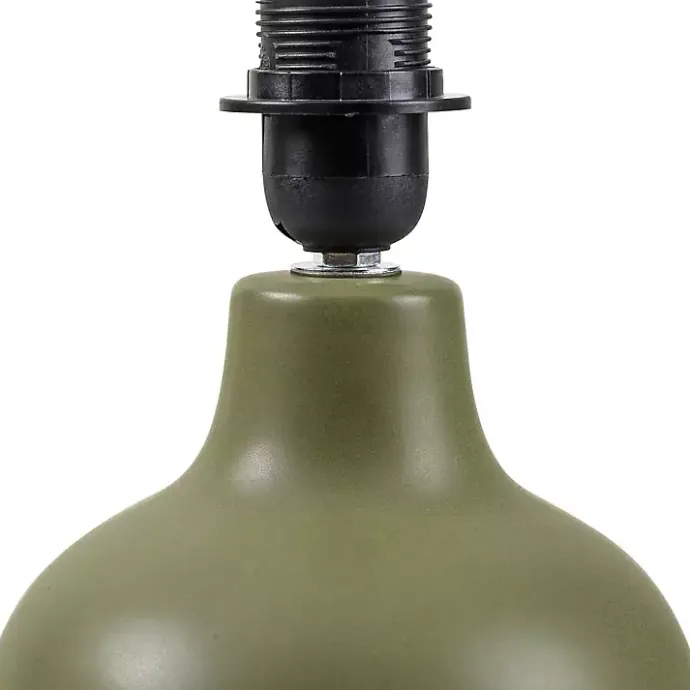 New Kirklands Home Stella Diminuta Table Lamp with Woven Shade Green