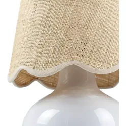New Kirklands Home Stella Diminuta Table Lamp with Woven Shade White