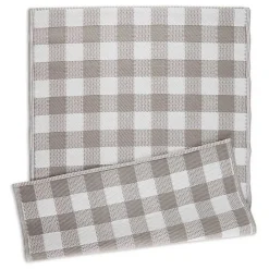 Kirklands Home Stone & White Buffalo Check Outdoor Area Rug, 4x6