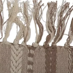 Clearance Kirklands Home Stone Braided Stripe Table Runner, 108 in. Brown